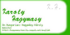 karoly hagymasy business card