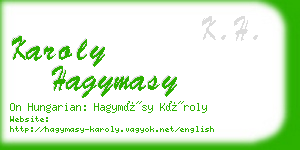 karoly hagymasy business card